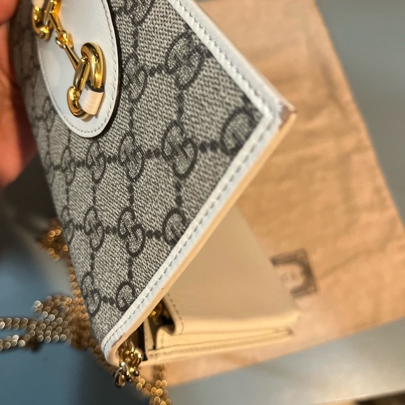 Gucci horse-bit leather wallet. With chain strap. - Picture 15 of 16